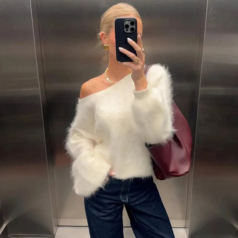 Women's Plush Pullover loose street sweater