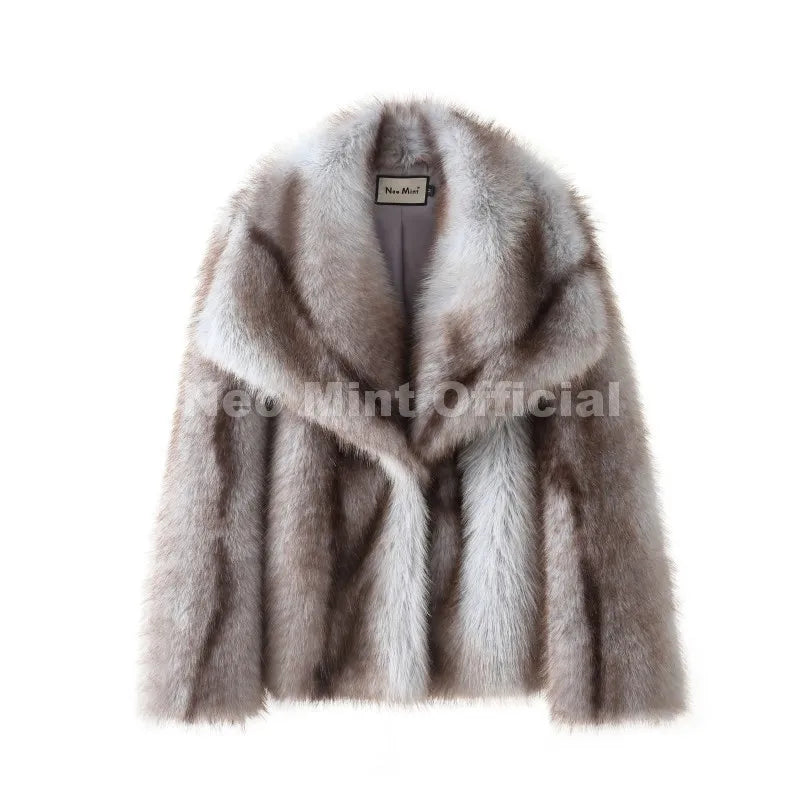 Winter Exclusive Faux Fur Women Collar Coat
