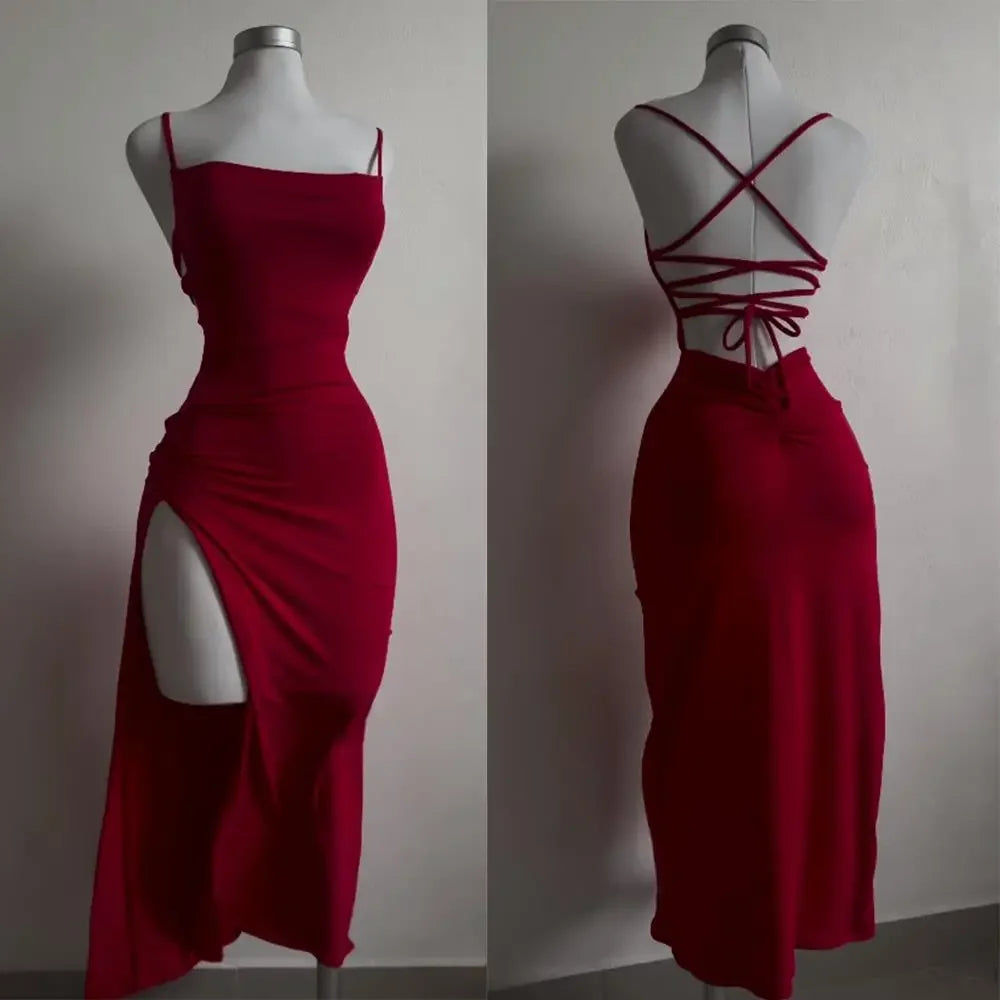 Summer halter strap hip dress