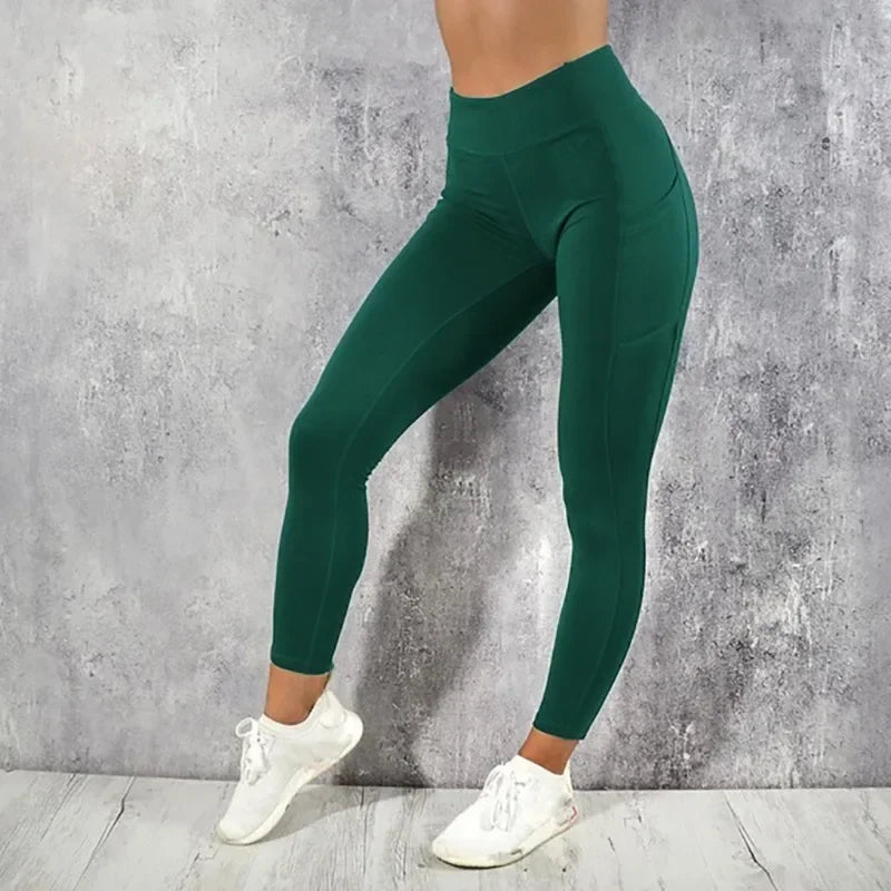 Fitness Women Leggings High Waist Tights with Pocket