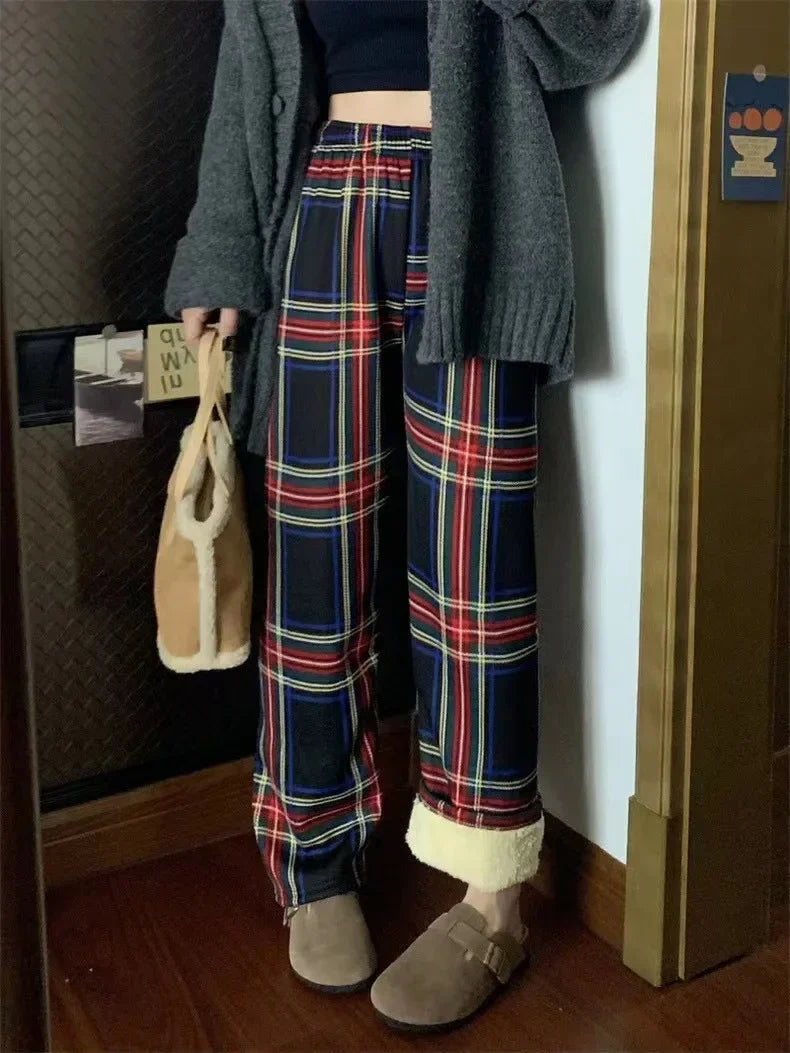 Warm Cashmere Winter Casual Loose Wide-legged Pants