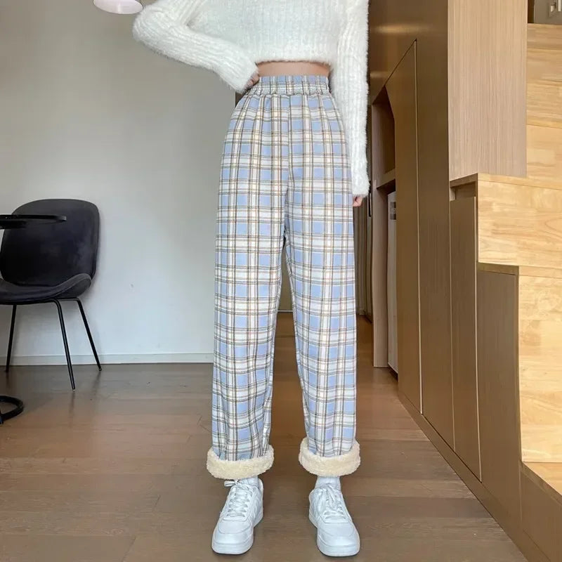 Warm Cashmere Winter Casual Loose Wide-legged Pants