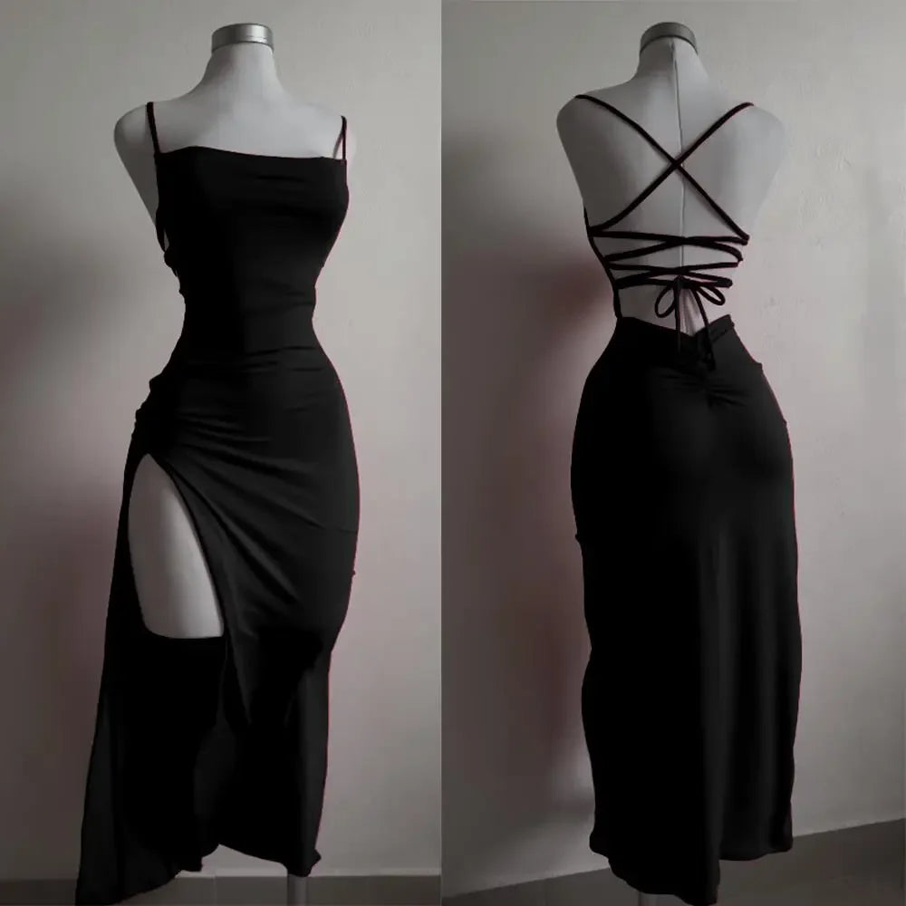 Summer halter strap hip dress