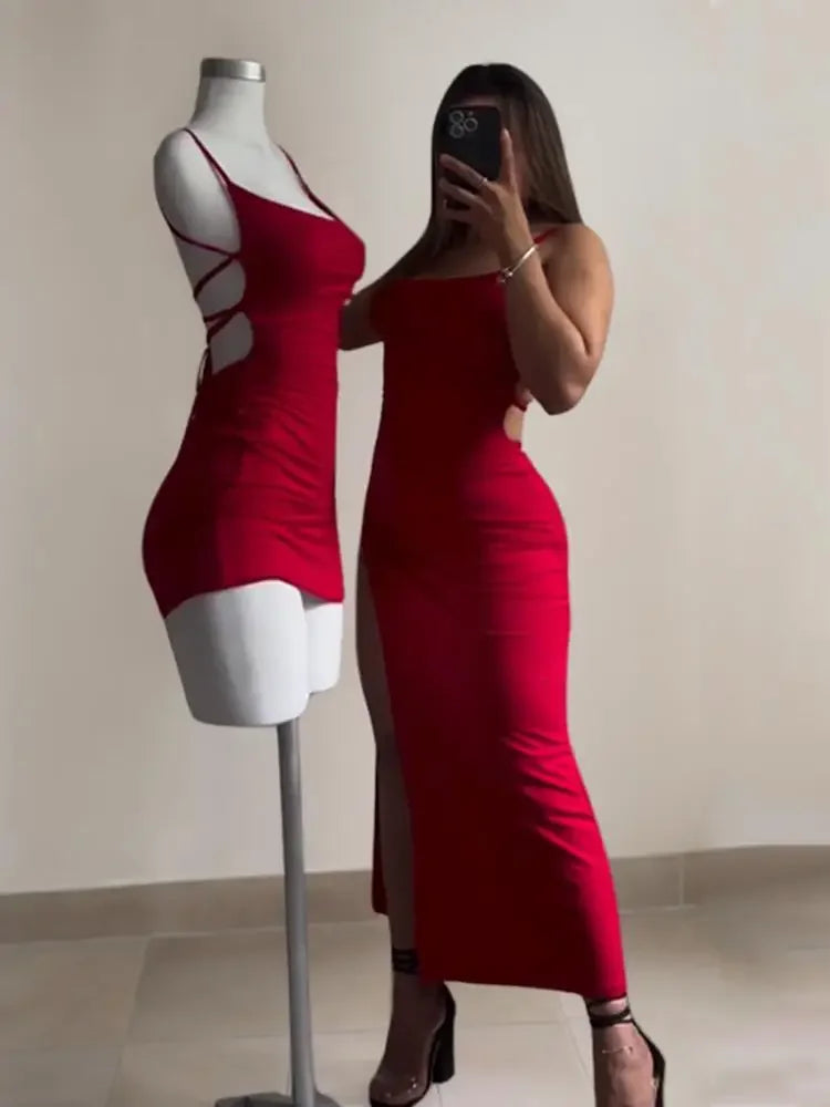 Summer halter strap hip dress