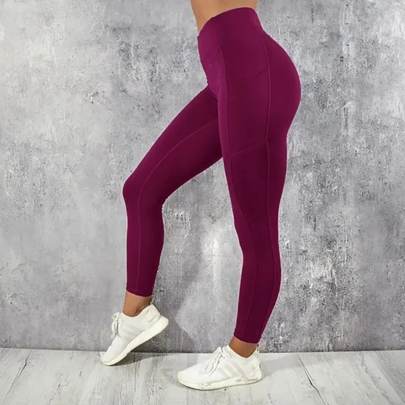Fitness Women Leggings High Waist Tights with Pocket