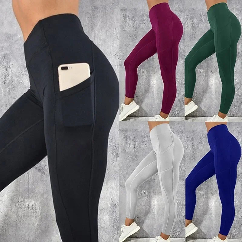 Fitness Women Leggings High Waist Tights with Pocket