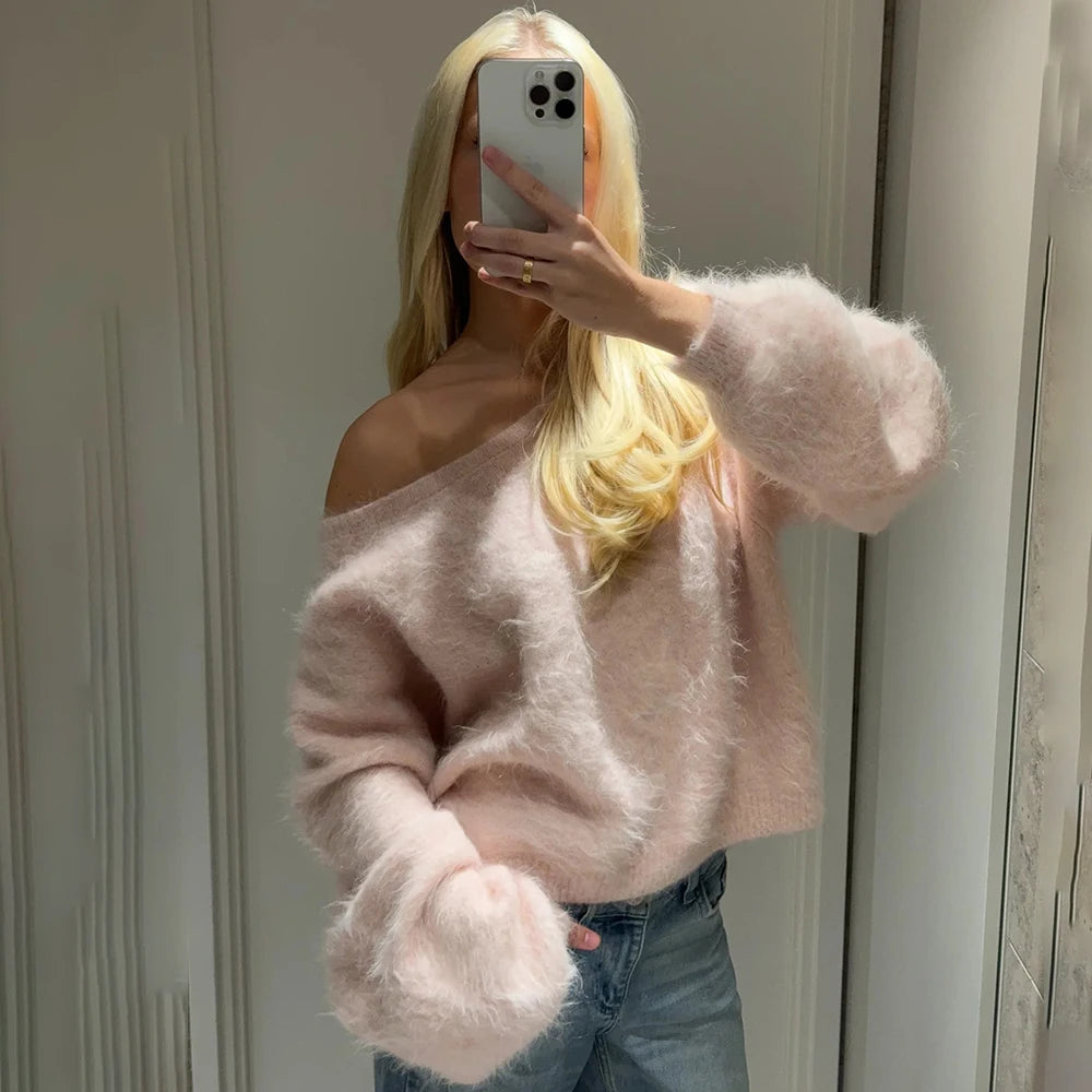Women's Plush Pullover loose street sweater