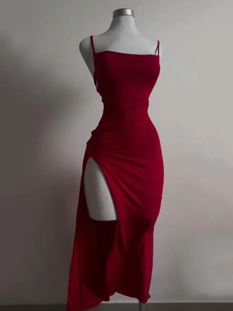 Summer halter strap hip dress