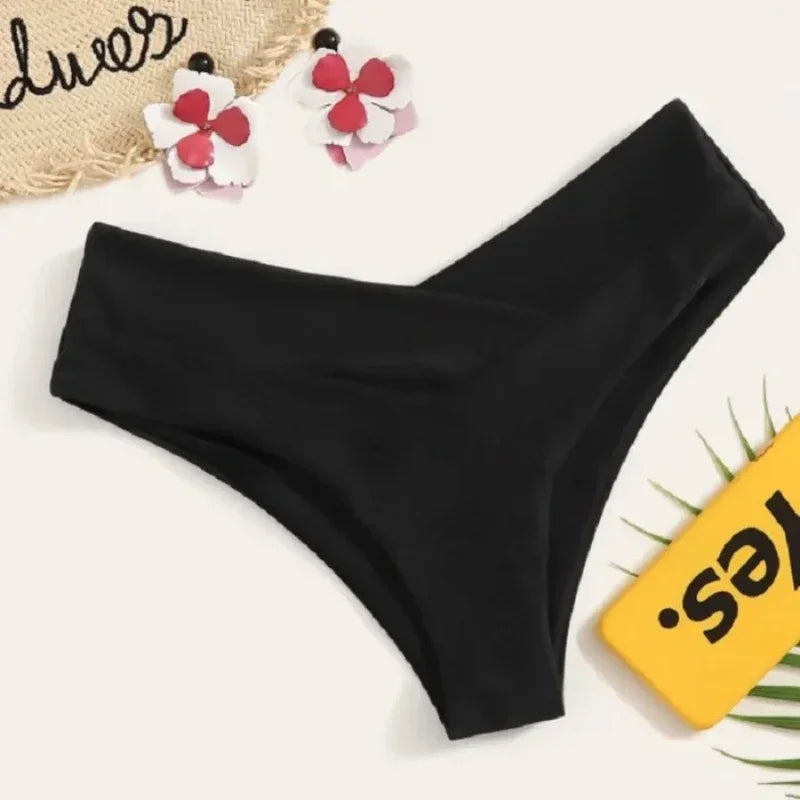 Women High Waisted Brazilian Bikini Swimwear